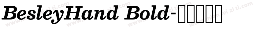 BesleyHand Bold字体转换